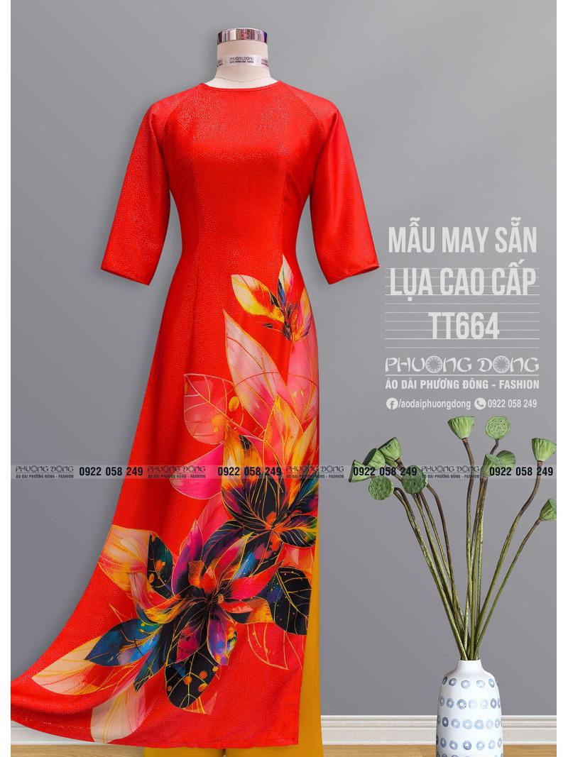 Áo Dài Truyền Thống Lụa Cao Cấp TT664